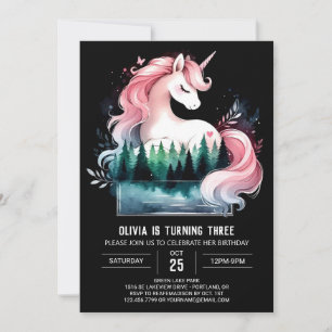 Invitación Jungle Adorable Horse Birday