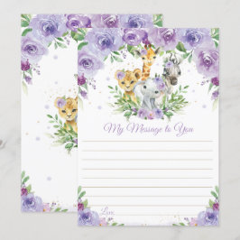 Invitación Jungle Animales Floral Time Capsule Message Card