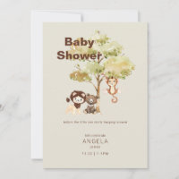 Jungle Animals Cream Boy Baby Shower