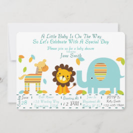 Invitación Jungle Baby Shower (Boy)