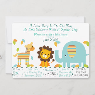 Invitación Jungle Baby Shower (Boy)