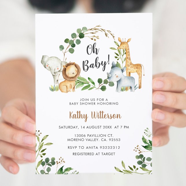 Invitación JUNGLE Baby Shower I (Subido por el creador)