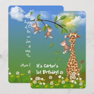 Invitación jungle Juvenile Birthday