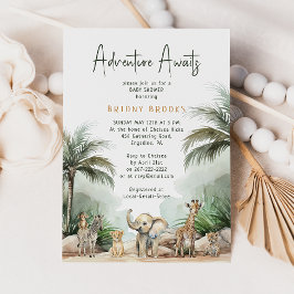 Invitación Jungle Safari Animals Adventure de Baby Shower
