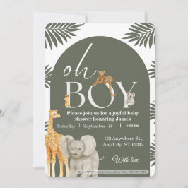 Invitación Jungle Safari Baby Shower Invitation