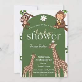 Invitación Jungle Safari Baby Shower Invitation