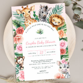 Invitación Jungle Safari Baby Shower Parejas Fiesta