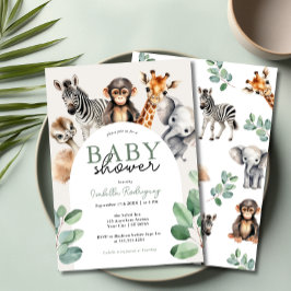 Invitación Jungle Safari Boy Baby Shower