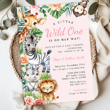 Jungle Safari Chica Baby Shower Parejas