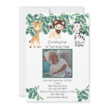 Jungle Safari Photo Boys 1er cumpleaños