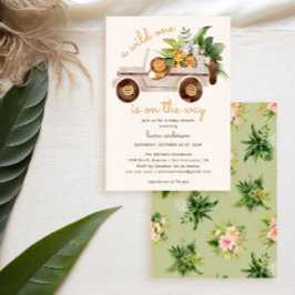 Invitación Jungle Wild One Animal Safari Baby Shower