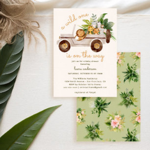 Invitación Jungle Wild One Animal Safari Baby Shower