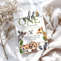 Jungle Wild One Safari Animal Baby Shower