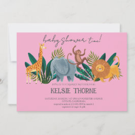 Invitación Jungle Wildlife Baby Shower