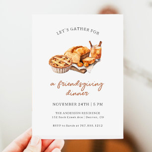 Invitación Juntémonos para la cena amistosa