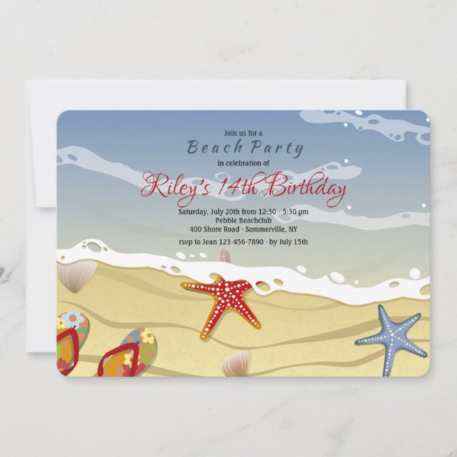 Invitación junto a la orilla del mar (Anverso)