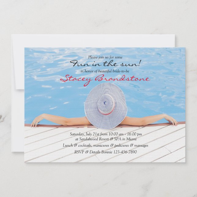 Invitación junto a la Piscina (Anverso)