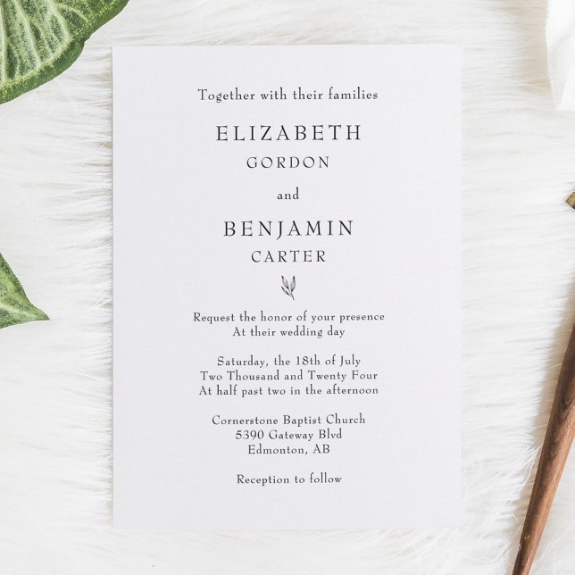 Invitación Junto con sus familias Elegant Minimalista (Subido por el creador)