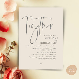 Invitación Junto con sus padres, la recepción de bodas