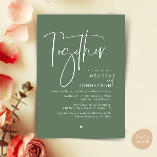 Invitación Junto con sus padres, la recepción de bodas