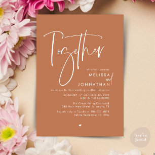 Invitación Junto con sus padres, la recepción de bodas