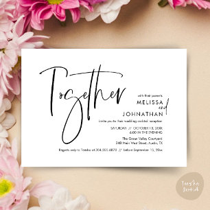 Invitación Junto con sus padres, la recepción de bodas