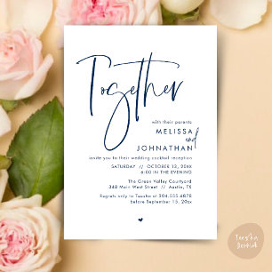 Invitación Junto con sus padres, la recepción de bodas