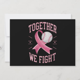 Invitación Juntos Luchamos Softbol Conciencia del Cáncer de S