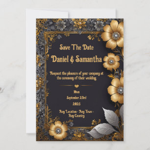 Invitación Juntos para siempre: Una celebración del amor dora