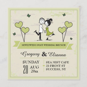 Invitación Juntos (Verde) Post Boda Brunch