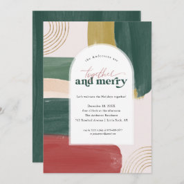 Invitación Juntos y merry | Fiesta de Navidades modernos