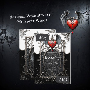 Invitación Juramentos Eternos Bajo Alas de Medianoche. 
