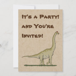 Invitación Jurásico Dinosaurio Brachiosauro