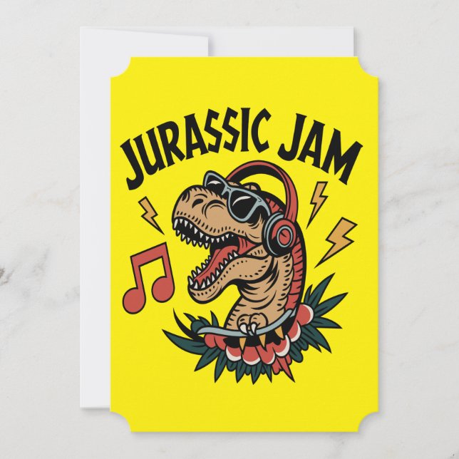 Invitación Jurassic Jam (Anverso)