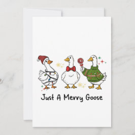 Invitación Just A Merry Goose Festive Holiday Design