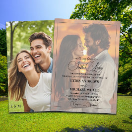 Invitación Just Love Text Overlay Photo Wedding 