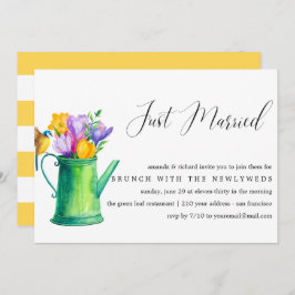 Invitación Just Married Bunch of Flowers post brunch boda