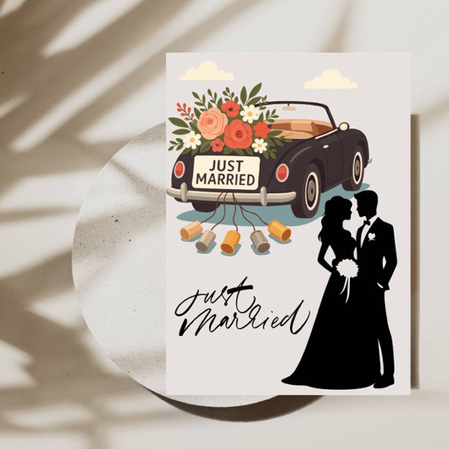 Invitación Just Married Wedding Party-Elegant Modern Newlywed (Subido por el creador)