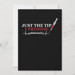 Invitación Just the Tip Phlebotomist Heartbeat Phlebotomy Gif