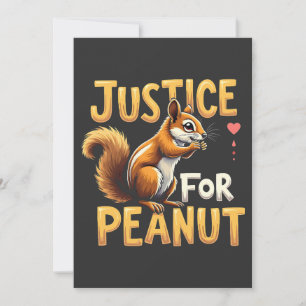 Invitación Justicia para el cacahuete La ardilla P’nut PNut P