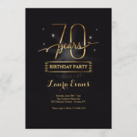 Invitación juvenil de setenta años