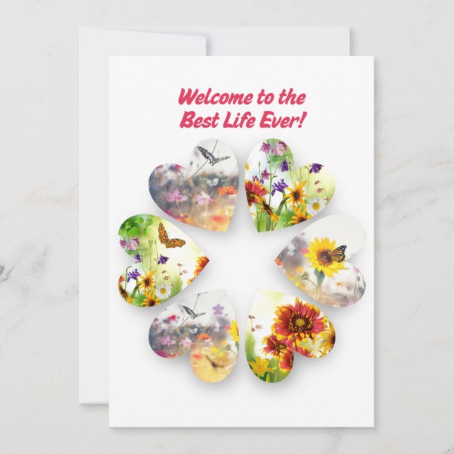 Invitación JW Baptism Card Welcome to the Best Life Ever (Anverso)