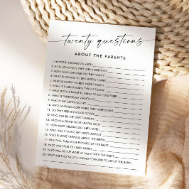 Invitación KAIA 20 preguntas sobre el juego del bebé para pad