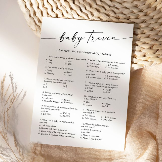 Invitación KAIA Baby Trivia Baby Shower Game (Subido por el creador)