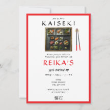 Kaiseki japonés: cumpleaños rojo del chef privado