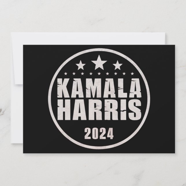 Invitación Kamala Harris 2024 Por Las Elecciones Retro Presid (Anverso)