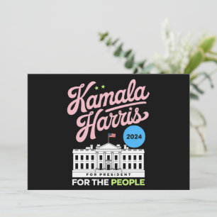 Invitación Kamala Harris 2024 Voto Demócrata Social Azul