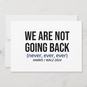 Invitación Kamala Harris No Regresaremos, Vota Harris