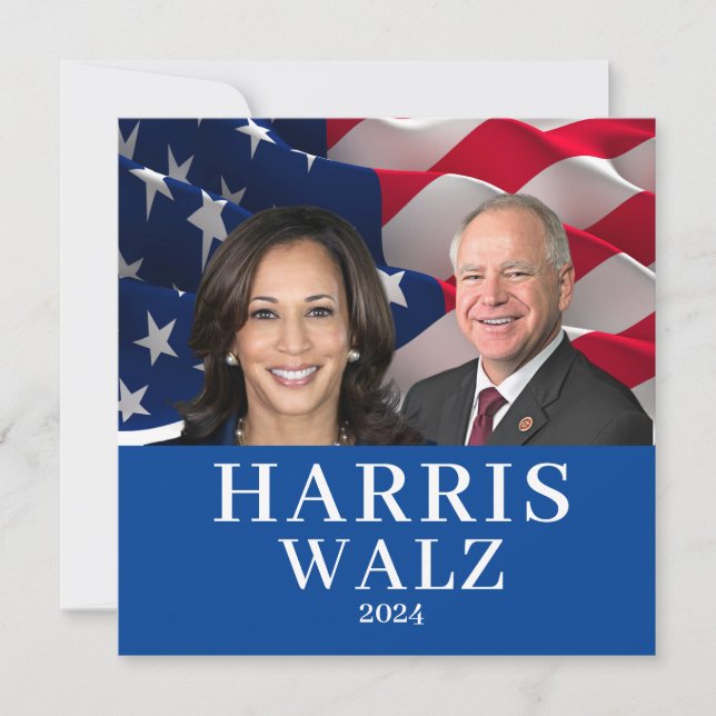 Invitación Kamala Harris Y Tim Walz 2024 (Anverso)