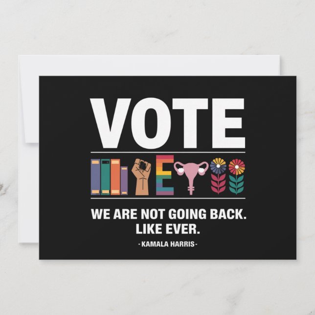 Invitación Kamala No Regresaremos Como Feministas (Anverso)